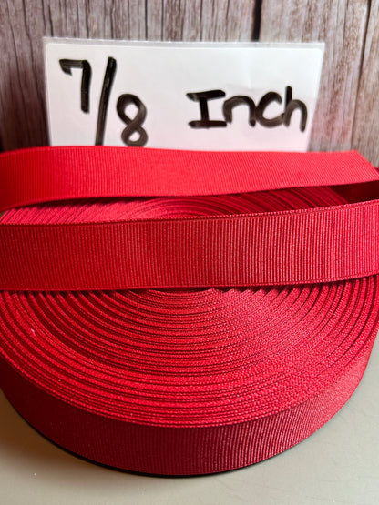 Grosgrain Ribbon 7/8 Inch Solid Colors (Different Options)