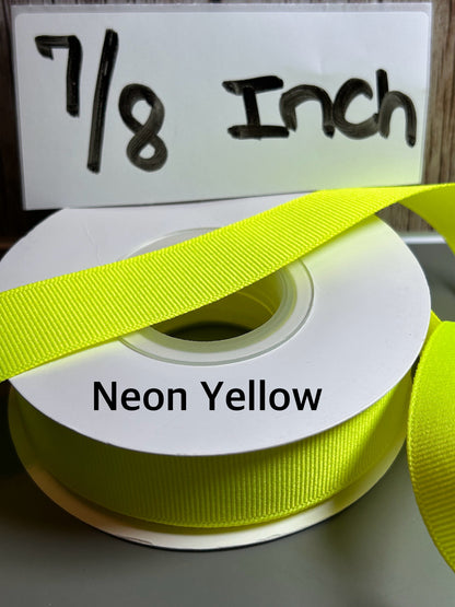 Grosgrain Ribbon 7/8 Inch Solid Colors (Different Options)