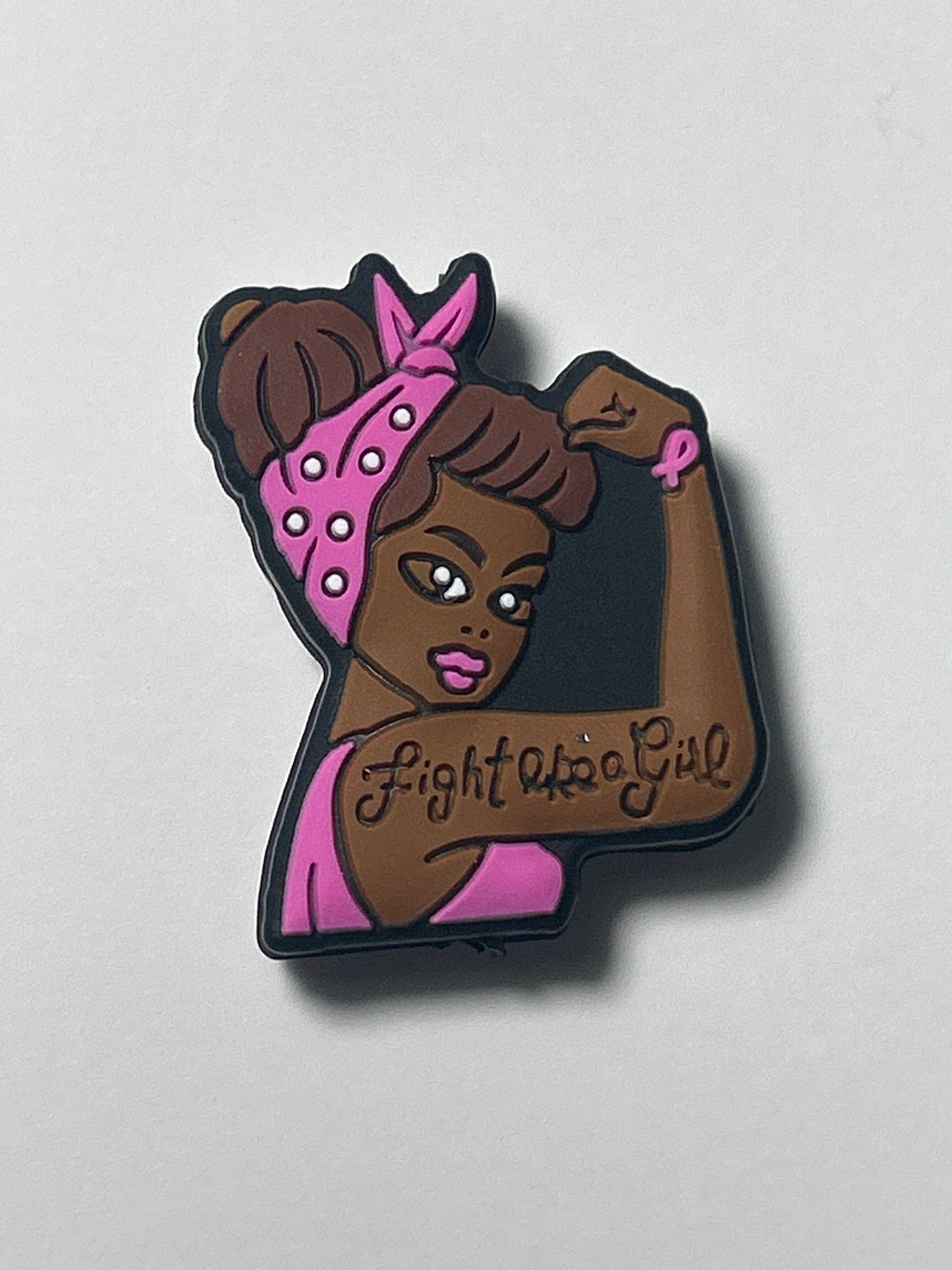 Fight Like A Girl Silicone Focal Bead (Different Options)