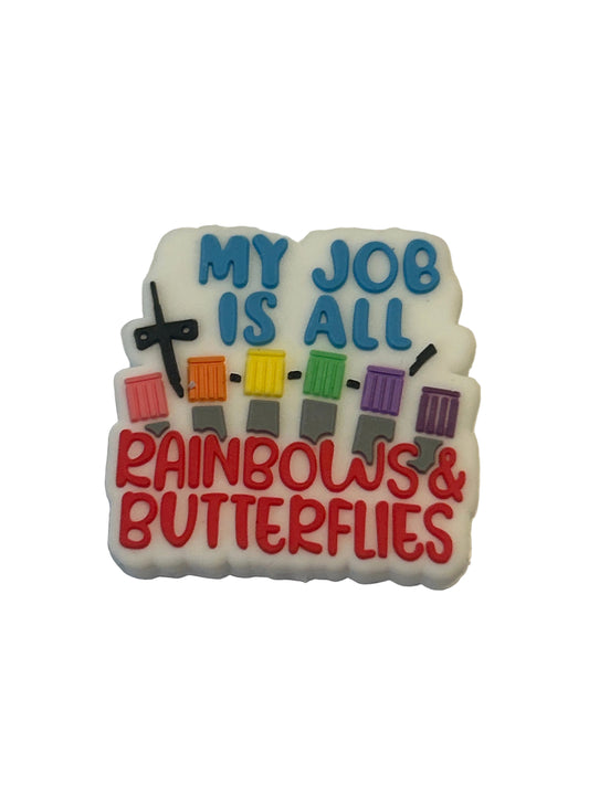 My job is all Rainbows & Rainbows - Focal Bead