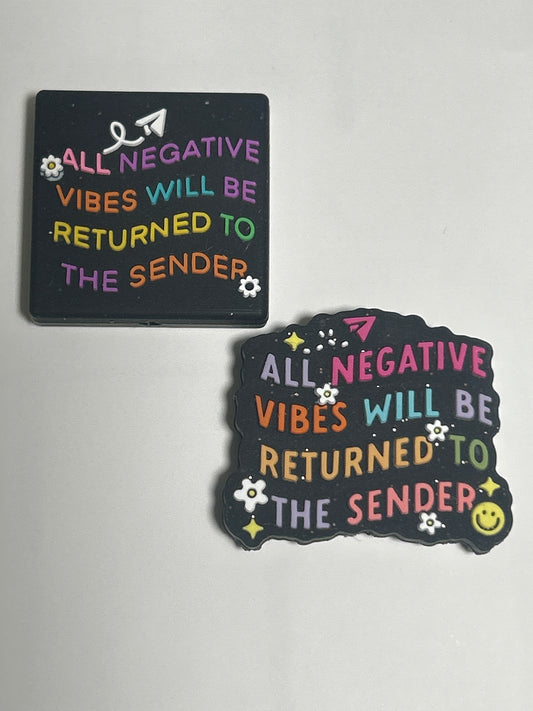 All negative vibes will be returned to the sender -Silicone Focal Bead