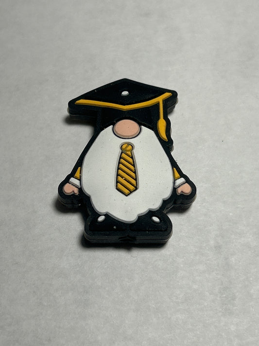 Graduation Gnome -Silicone Focal Bead