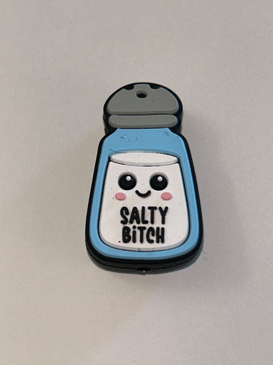 Salty Bitch Salt Shaker shaped -Silicone Focal Bead