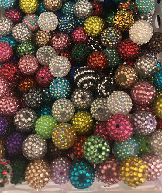 Rhinestone beads 20mm