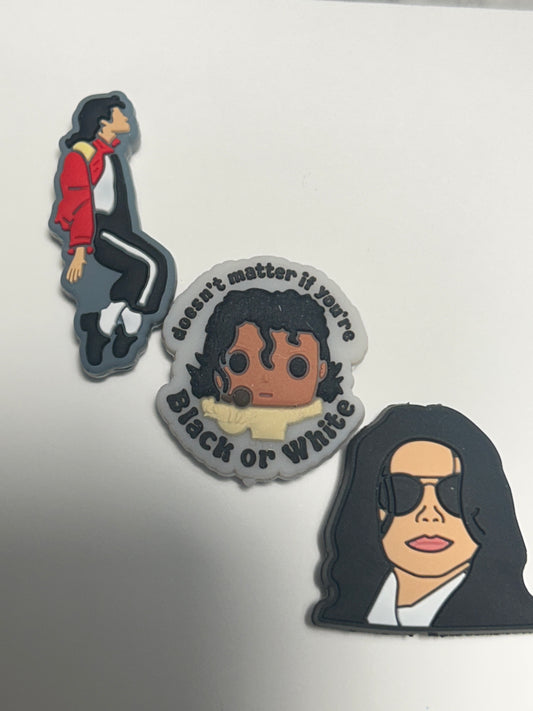 MJ King of Pop Silicone Focal Bead