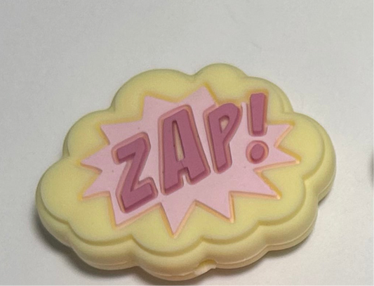 Comic word bubble Silicone Focal Bead
