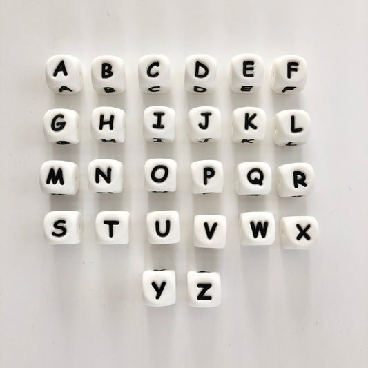 Alphabet Silicone Beads Letters