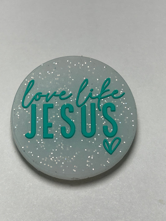 Love like Jesus Silicone Focal Bead
