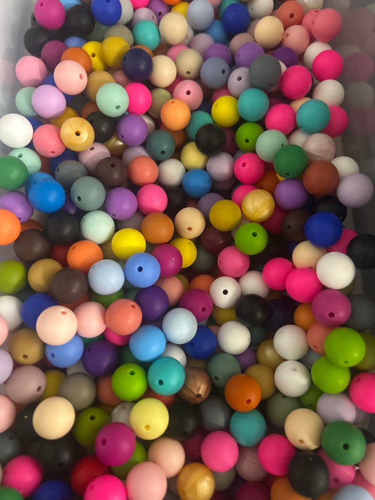 15mm Silicone Round Beads Scoops