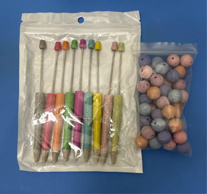 Pens and Bead Set (9 pens & 45 beads)