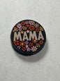 Mama w/flowers Silicone Focal Bead
