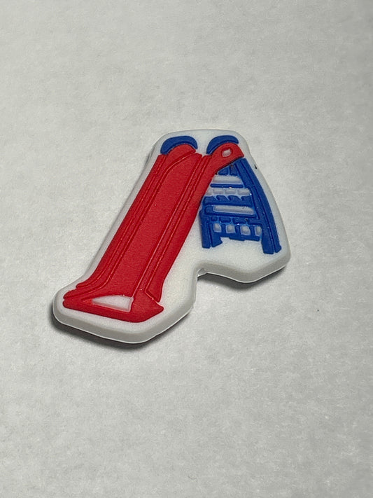 Red Slide -Silicone Focal Bead