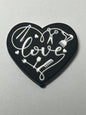 Hair Stylist “Love” Heart Silicone Focal Bead