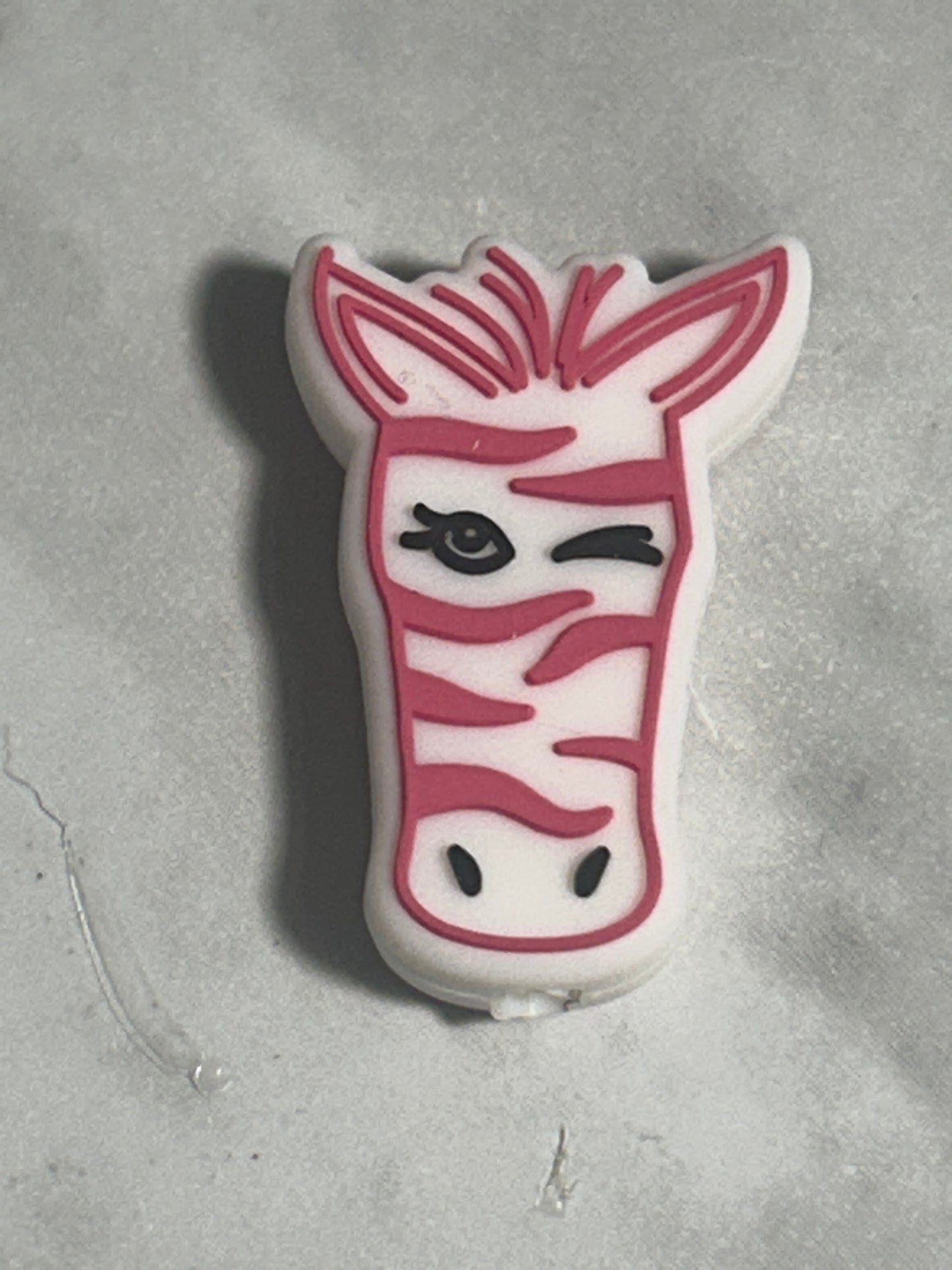 Pink Zebra Direct Sales Silicone Focal Bead