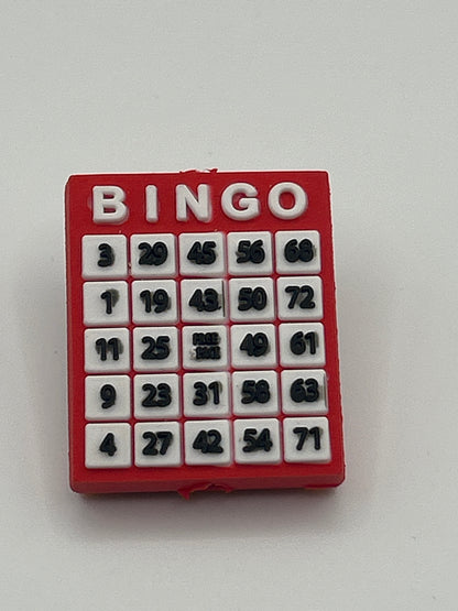 Bingo Cards Silicone Focal Beads (Different Styles)