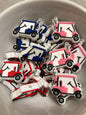 Golf Cart Silicone/PVC Focal Bead (Different Colors)