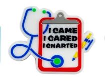 I came, I cared, I charted - Silicone Focal Bead