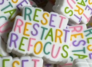 Reset Restart Refocus Silicone Focal Bead