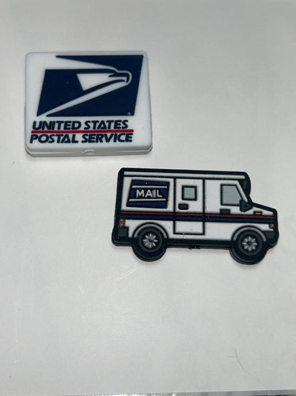 Mail/Post Office silicone focal bead