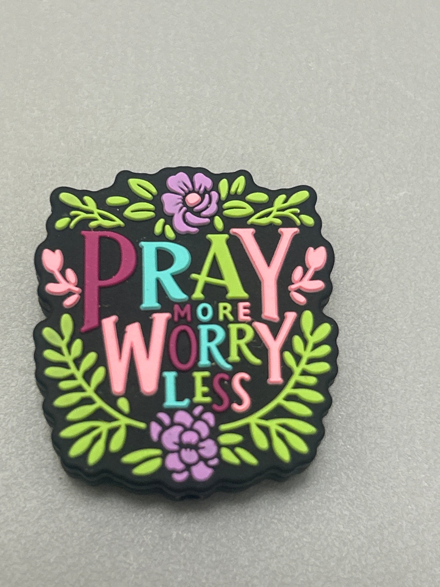 Pray More worry less-Focal Bead