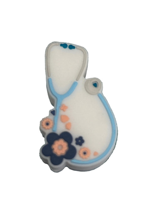 Stethoscope with Flowers - Focal Bead