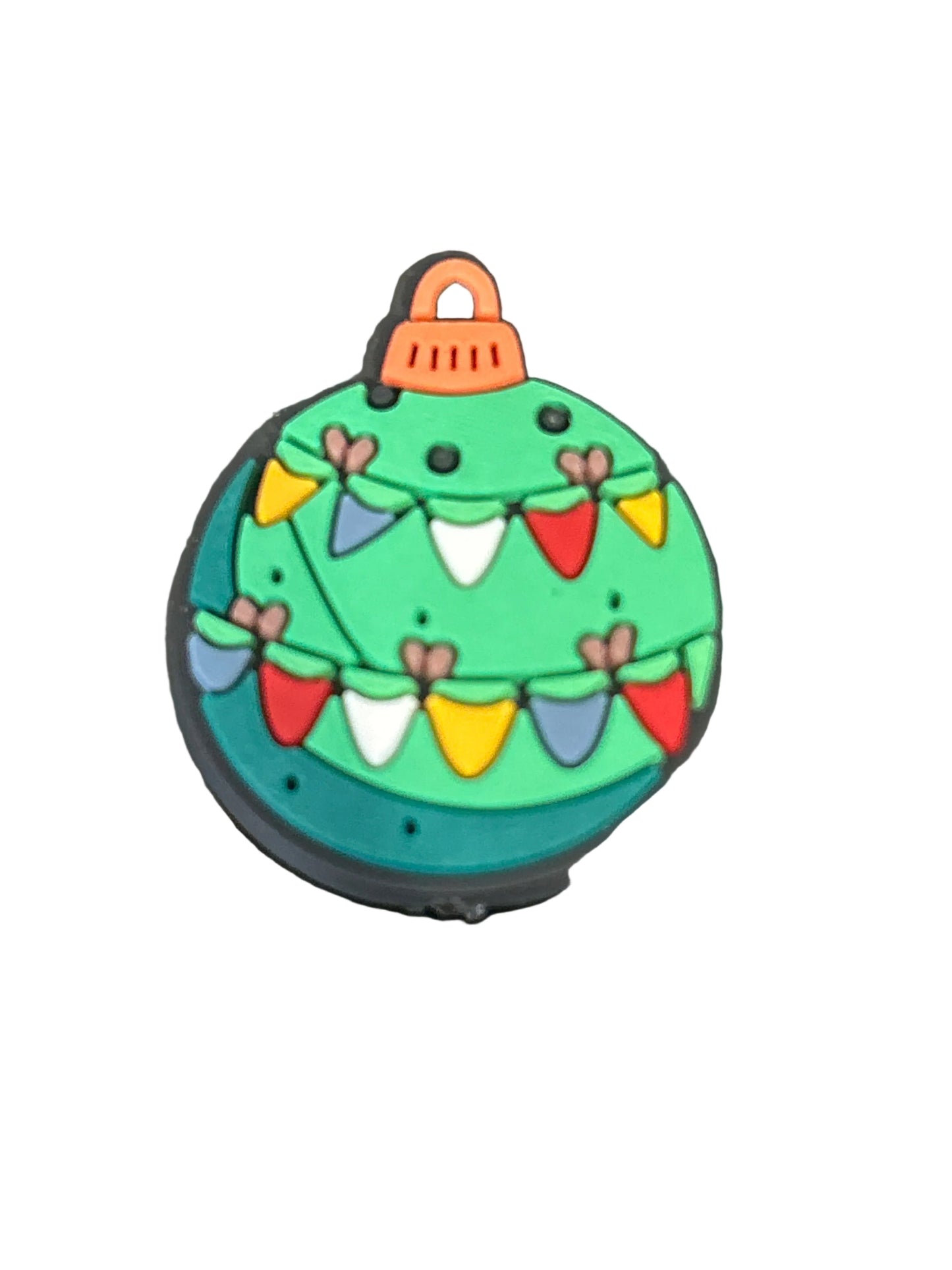 Green Christmas tree ornament - Focal Bead