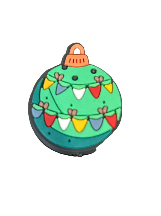 Green Christmas tree ornament - Focal Bead