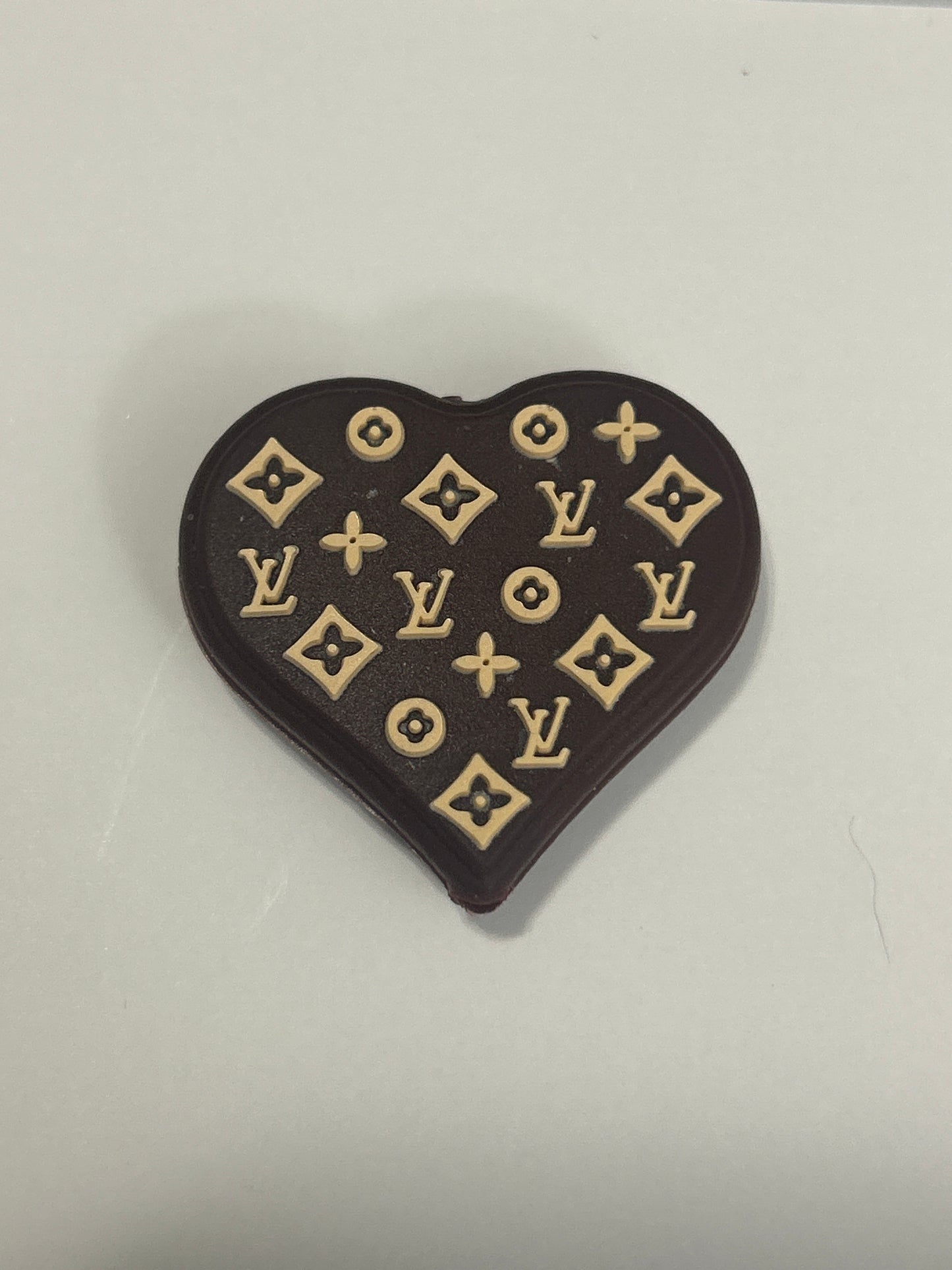 L Vee Heart Silicone Focal Bead