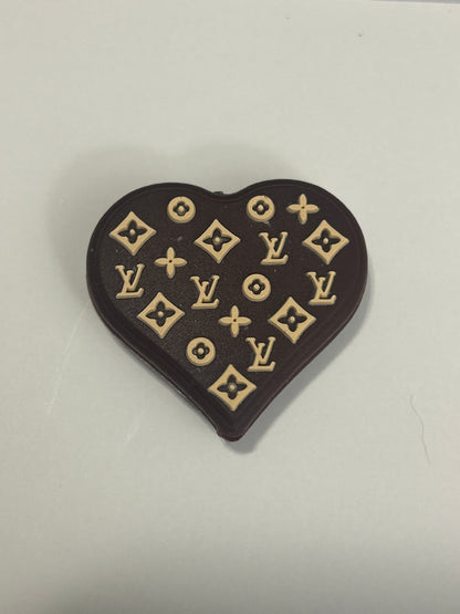L Vee Heart Silicone Focal Bead