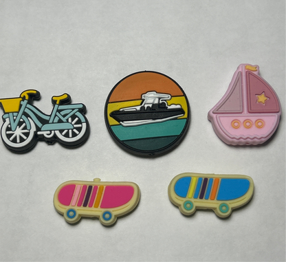 Skate Boards , Sail Boat and Bicycle or Boat