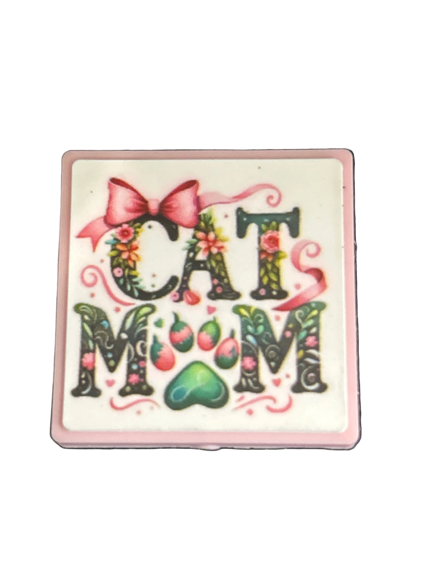 Cat Mom with Bow - Focal Bead