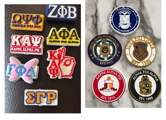 Sorority and Fraternal Silicone Focal Beads