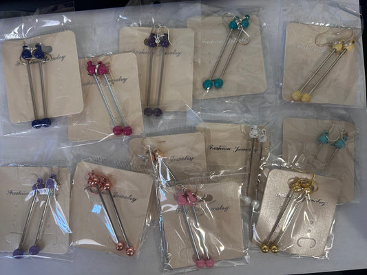 Beadable Earring Bars