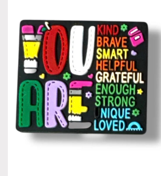 You are kind Brave smart - Focal Bead