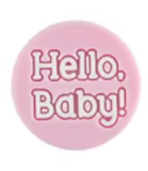 Hello Baby - Pink Focal Bead