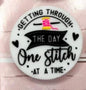 Getting through the day one stitch at a time Silicone focal bead