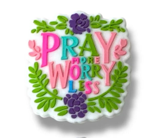 Pray more worry less - Focal Bead