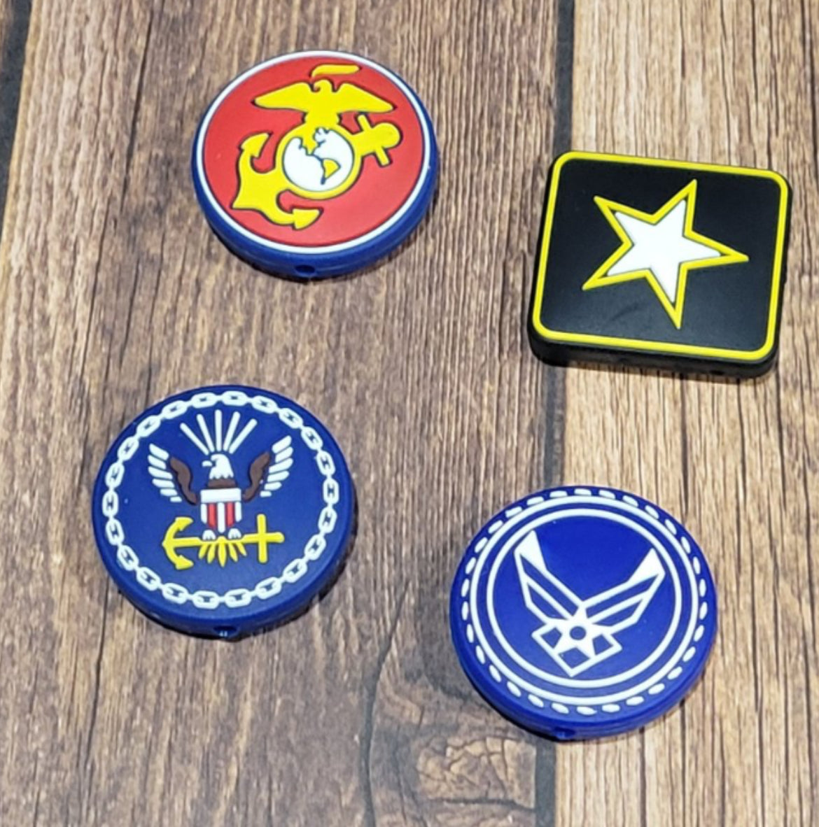 Military Branches Silicone Focal Bead