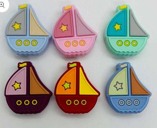 Sailboat Silicone Focal Bead