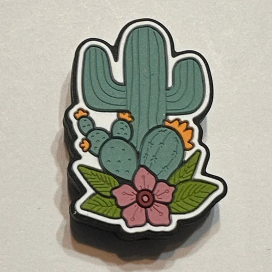 Cactus with Flower Focal Bead