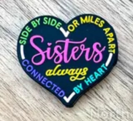 Sisters Always-side by side or miles apart Focal Bead