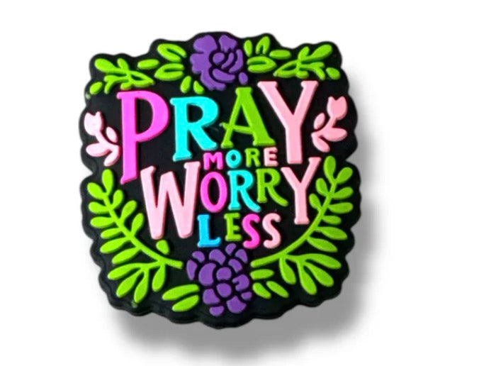 Pray more worry less - Focal Bead
