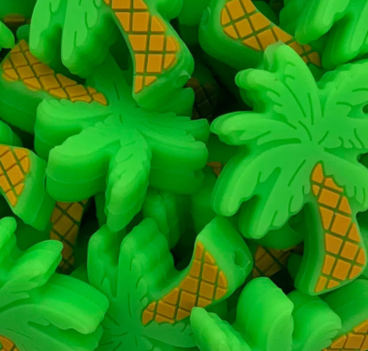 Palm Tree Silicone Focal Bead