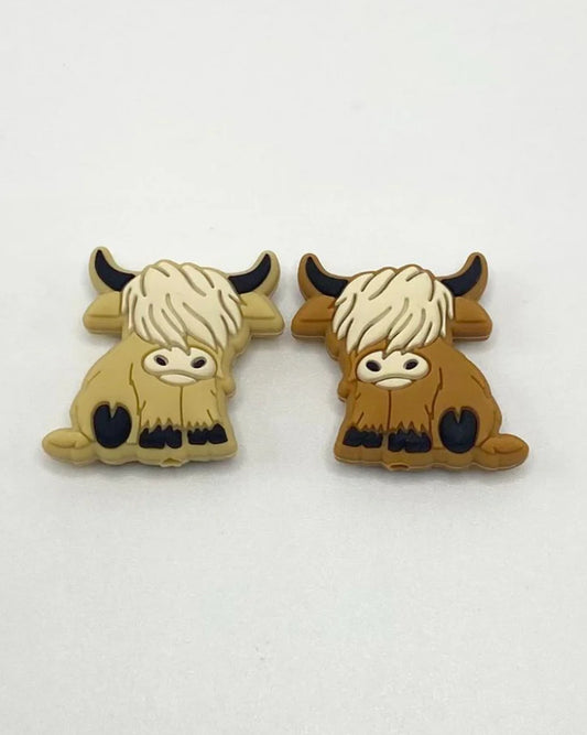 Highland Cows -Silicone Focal Bead