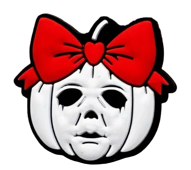 Michael Myers Pumpkin with Bow -Focal Bead