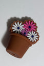 Flowers in Flower Pot (4) Silicone Focal