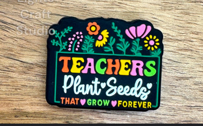 Teachers Plant seeds that grow forever -Silicone Focal Bead