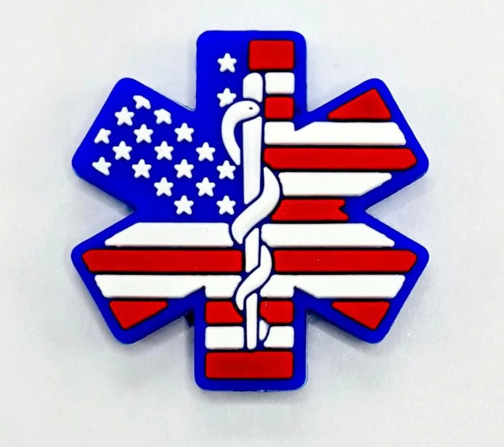 American Flag Ambulance Medical Service Health Care Hospital - Focal Bead