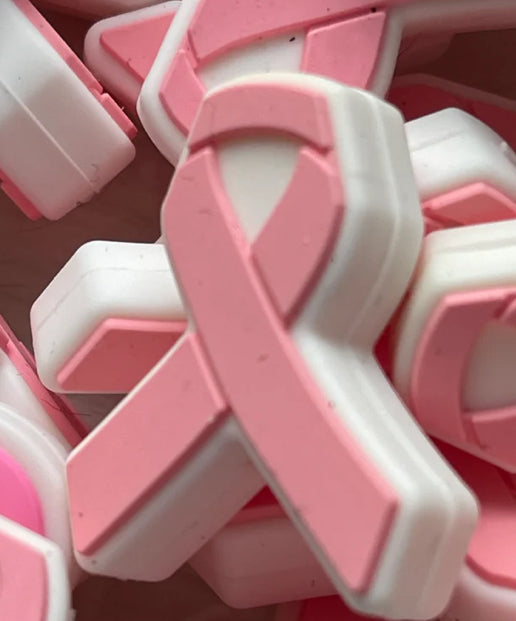 Breast Cancer Awareness Ribbon Focal Bead