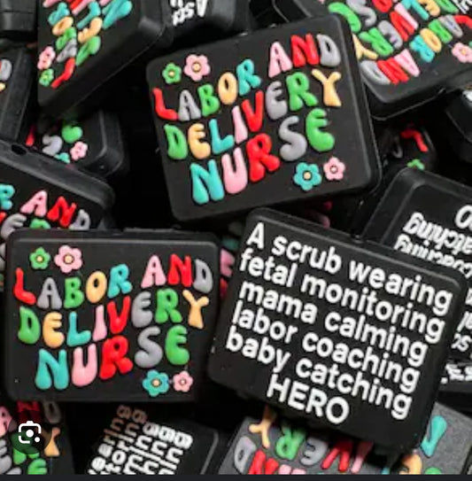 Labor and Delivery Nurse double sided Focal Bead